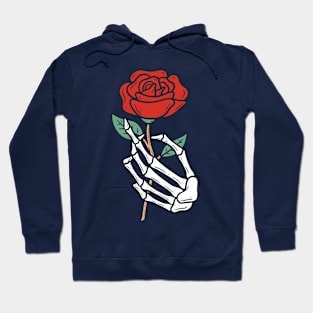 Sketelon Hand with Rose Hoodie